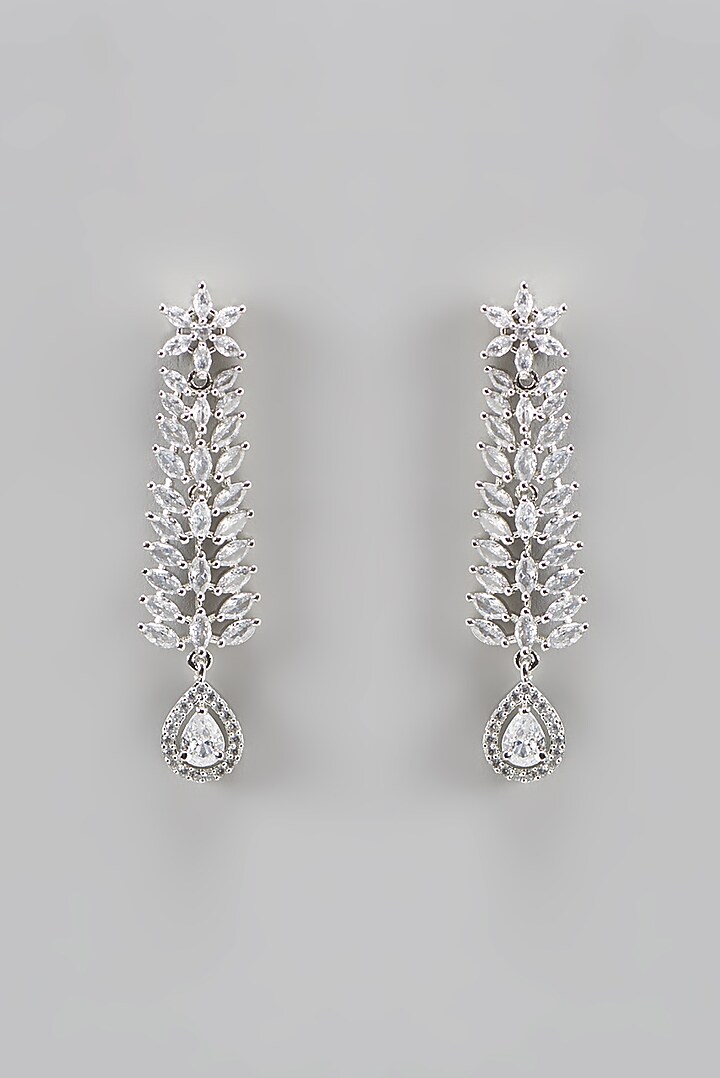 White Finish Zircon Necklace Set by Aster at Pernia's Pop Up Shop