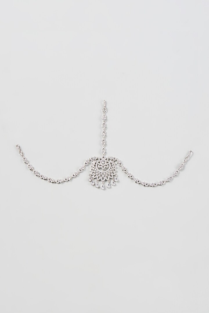White Finish Zircon Mathapatti by Aster at Pernia's Pop Up Shop