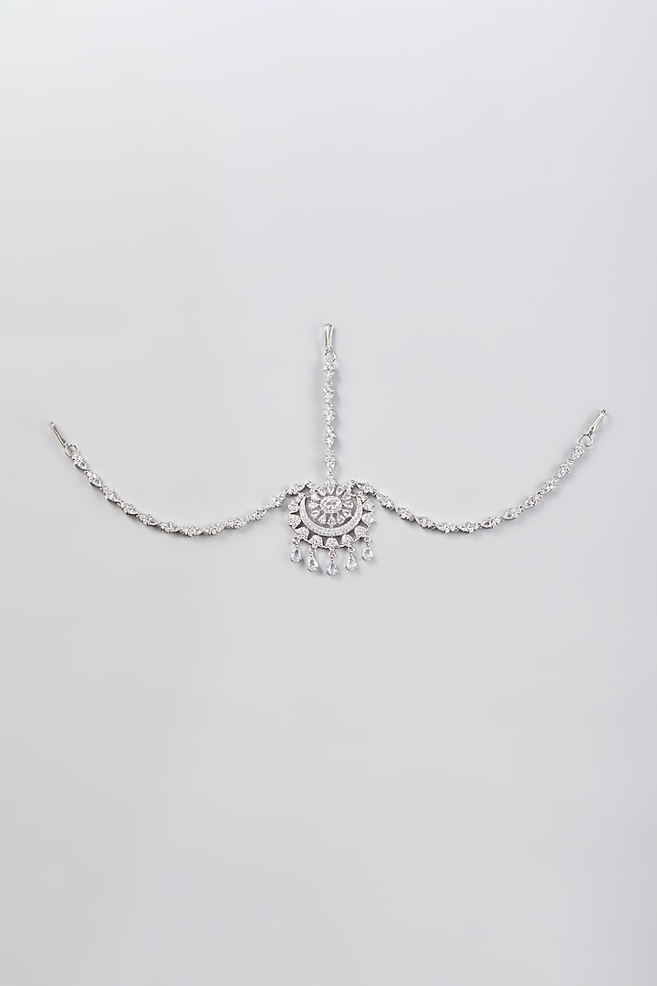 White Finish Zircon Mathapatti by Aster at Pernia's Pop Up Shop