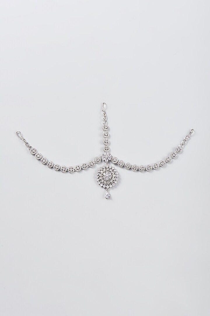 White Finish Zircon Mathapatti by Aster at Pernia's Pop Up Shop