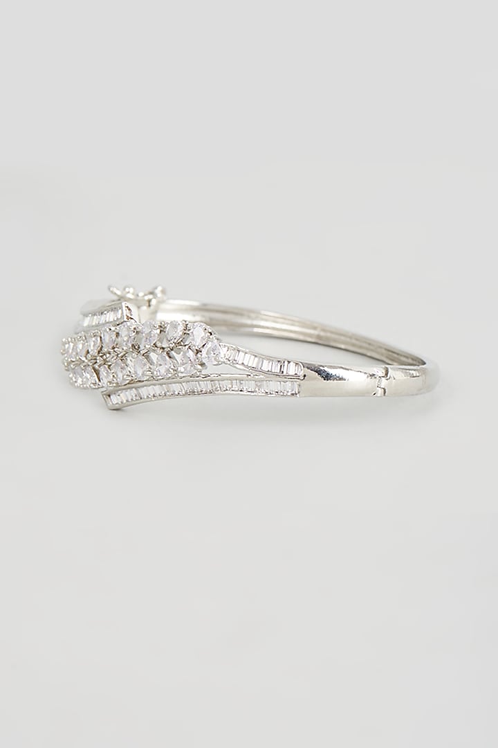 White Finish Zircon Bracelet by Aster at Pernia's Pop Up Shop
