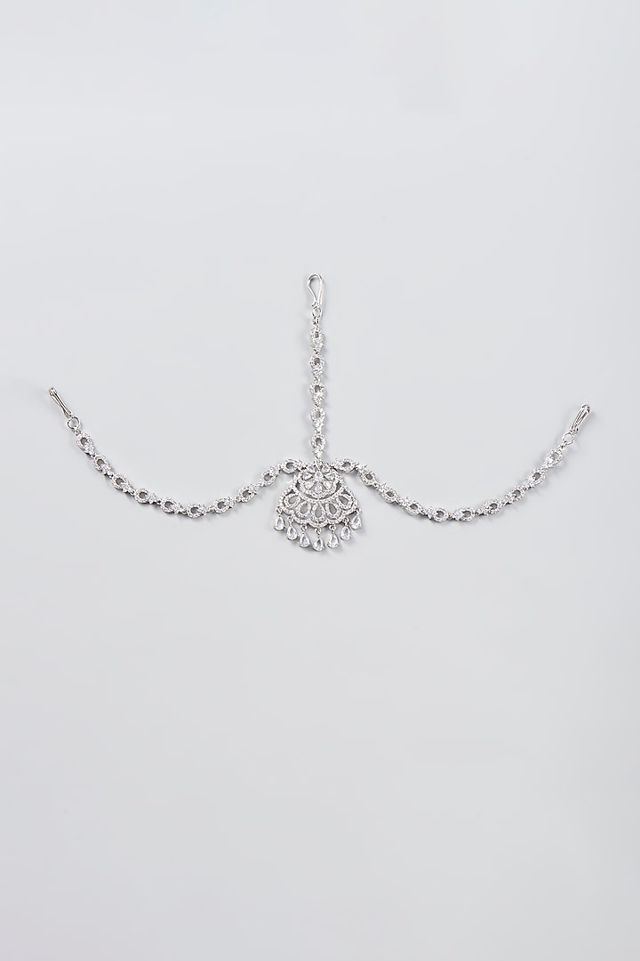 White Finish Zircon Mathapatti by Aster at Pernia's Pop Up Shop