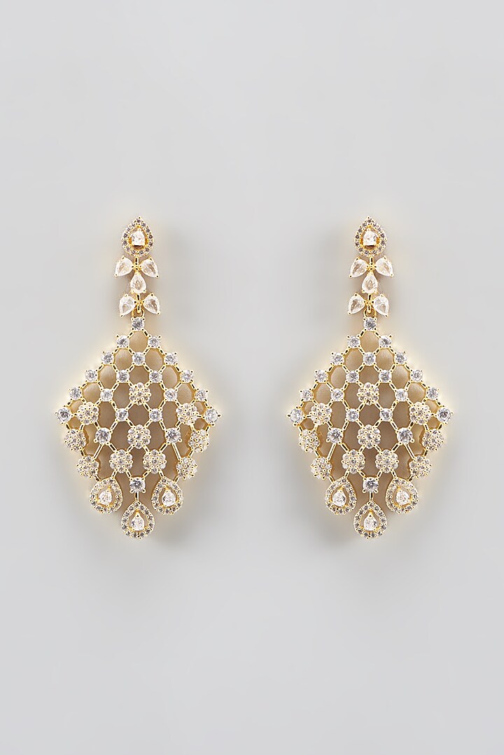 Gold Finish Zircon Necklace Set by Aster at Pernia's Pop Up Shop