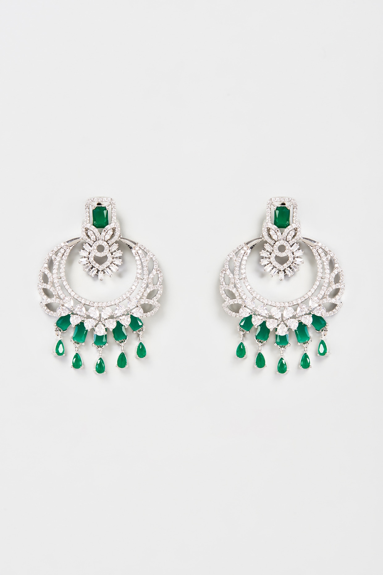 Buy Earrings Online | Entracing Diamond Chandbali Earrings from Indeevari