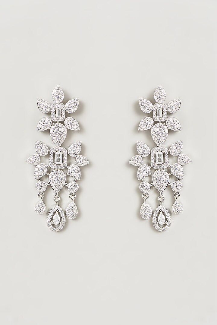 White Finish Faux Diamond Layered Necklace Set by Aster at Pernia's Pop Up Shop