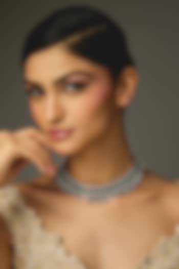 White Finish Zircon Necklace by Aster at Pernia's Pop Up Shop