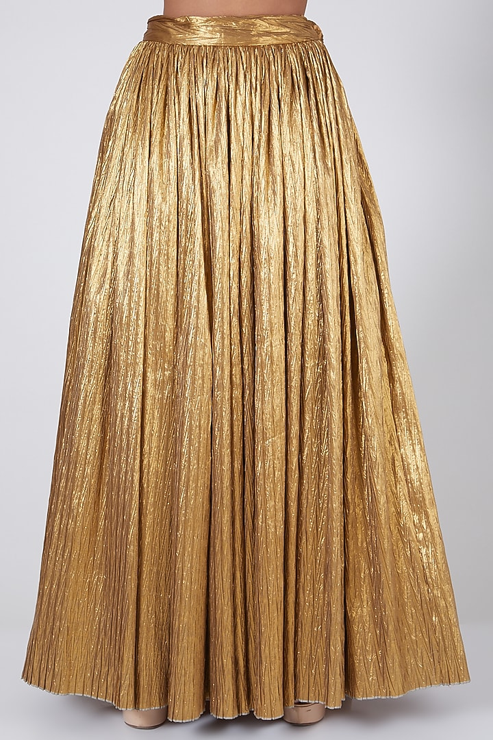 Gold Lehenga Set With Dori by Ashna Vaswani at Pernia's Pop Up Shop