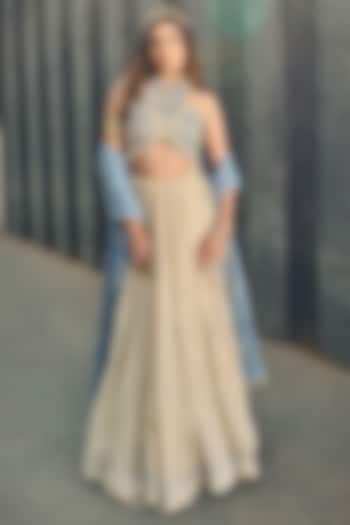 Ivory Mal  dulhan bday 22 may Lehenga Set by Ashna Vaswani at Pernia's Pop Up Shop