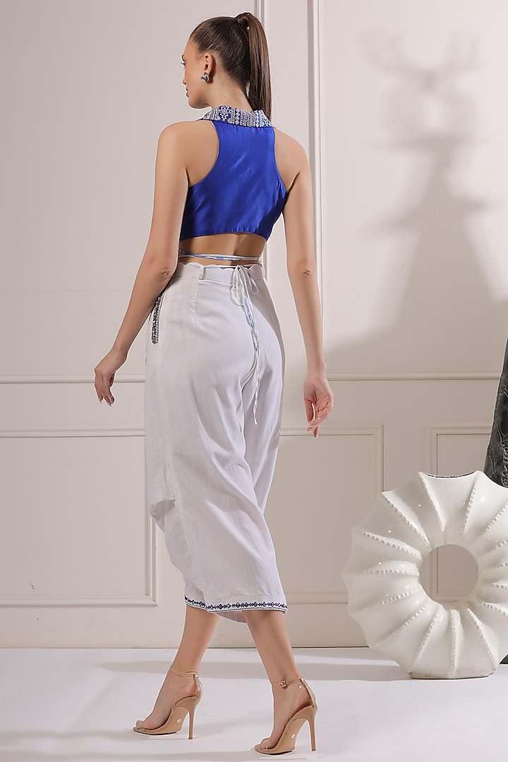 White Linen Dhoti Set by Ashna Vaswani at Pernia's Pop Up Shop