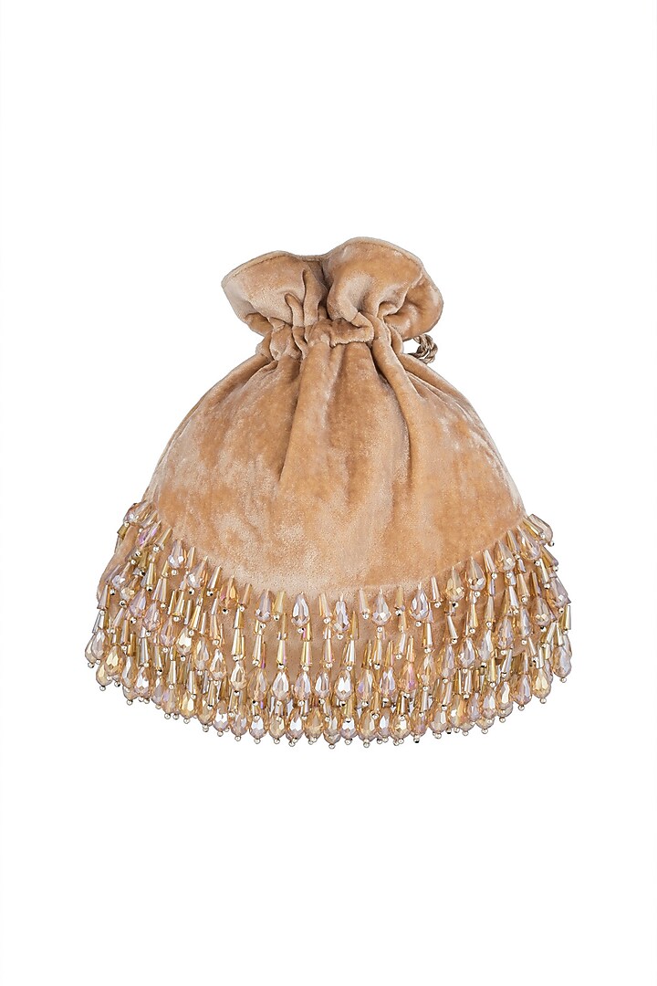 Gold Embellished Potli by Aanchal Sayal at Pernia's Pop Up Shop