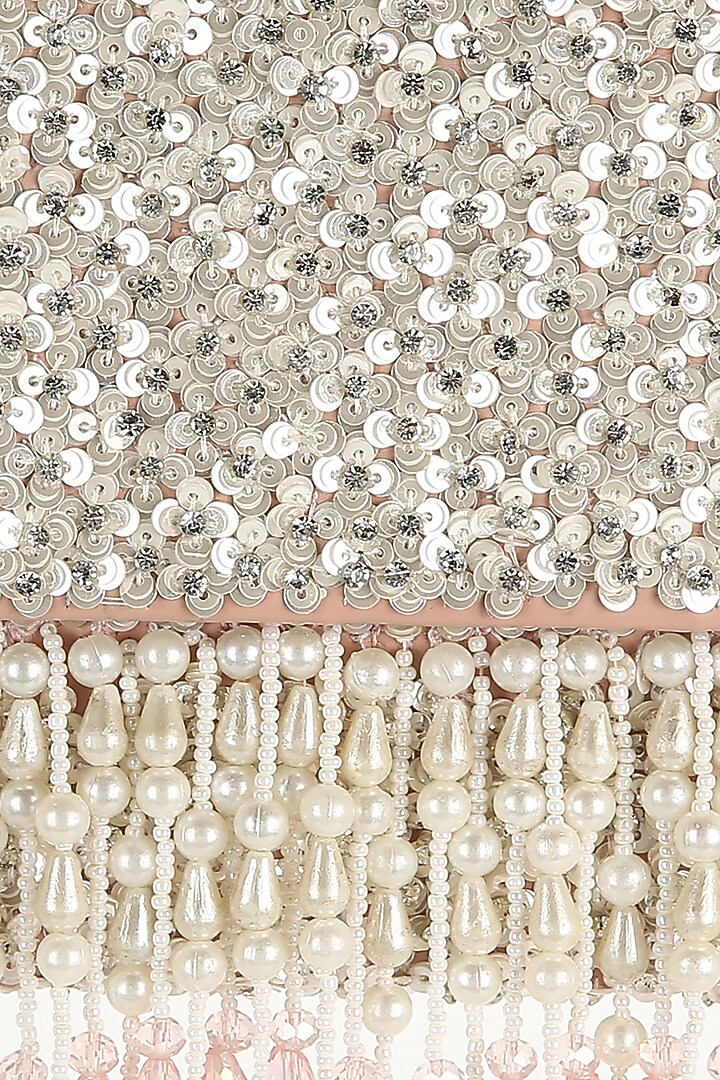 Blush Pink Sequins Embellished Mini Bag by Aanchal Sayal at Pernia's Pop Up Shop