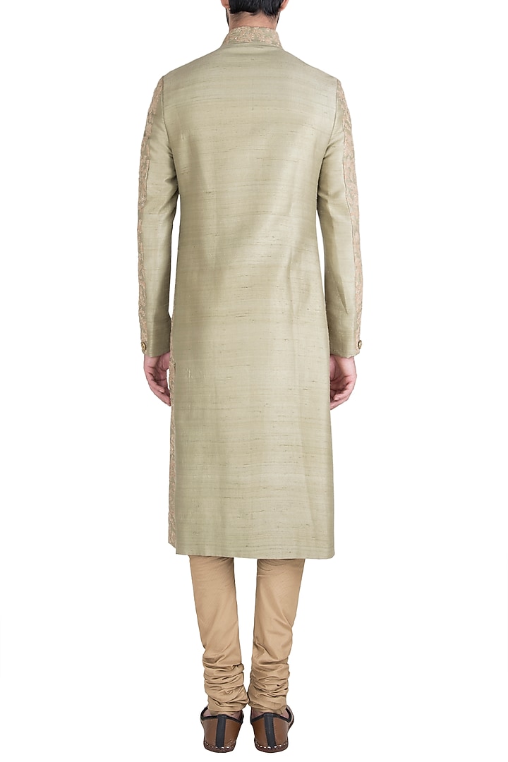 Pista embroidered sherwani set available only at Pernia's Pop Up Shop.