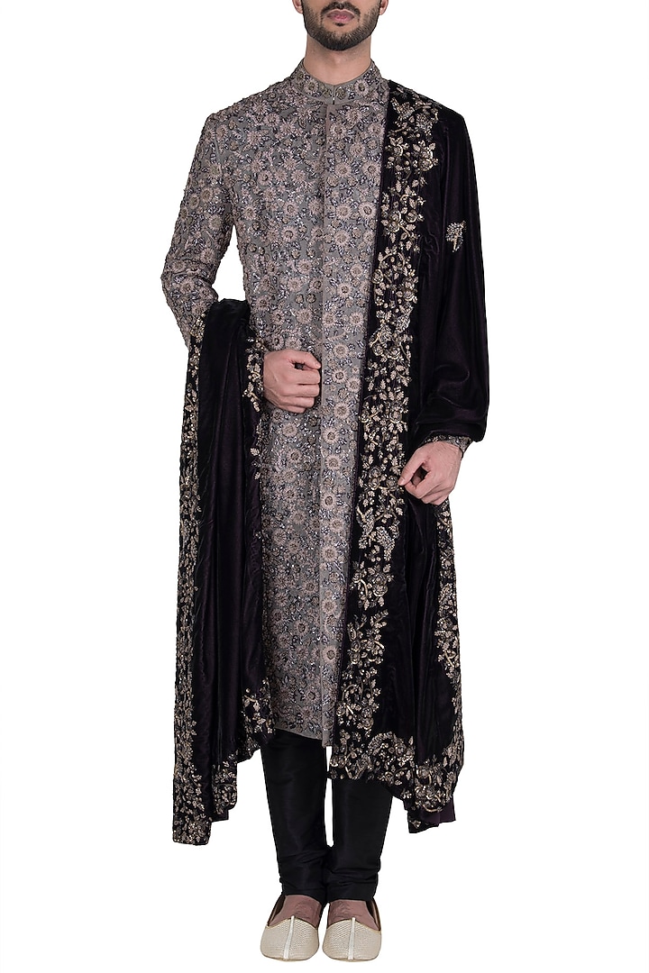 Lavender sherwani set available only at Pernia's Pop Up Shop.