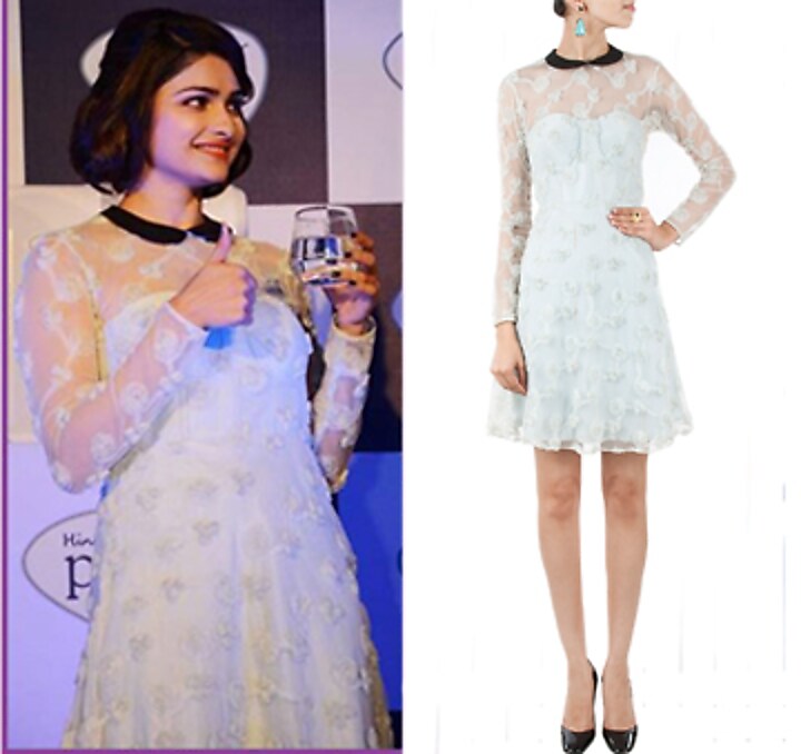 Powder blue peter pan neck dress available only at Pernia's Pop-Up Shop.