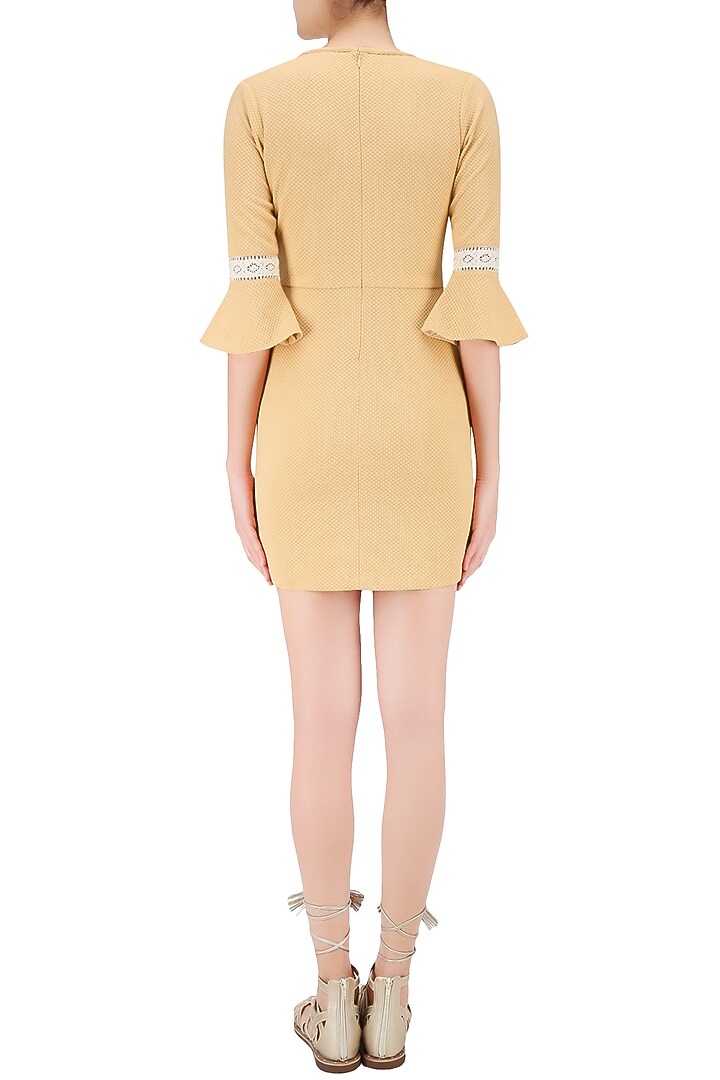 Nude and ivory lace insert shift dress available only at Pernia's Pop Up Shop.