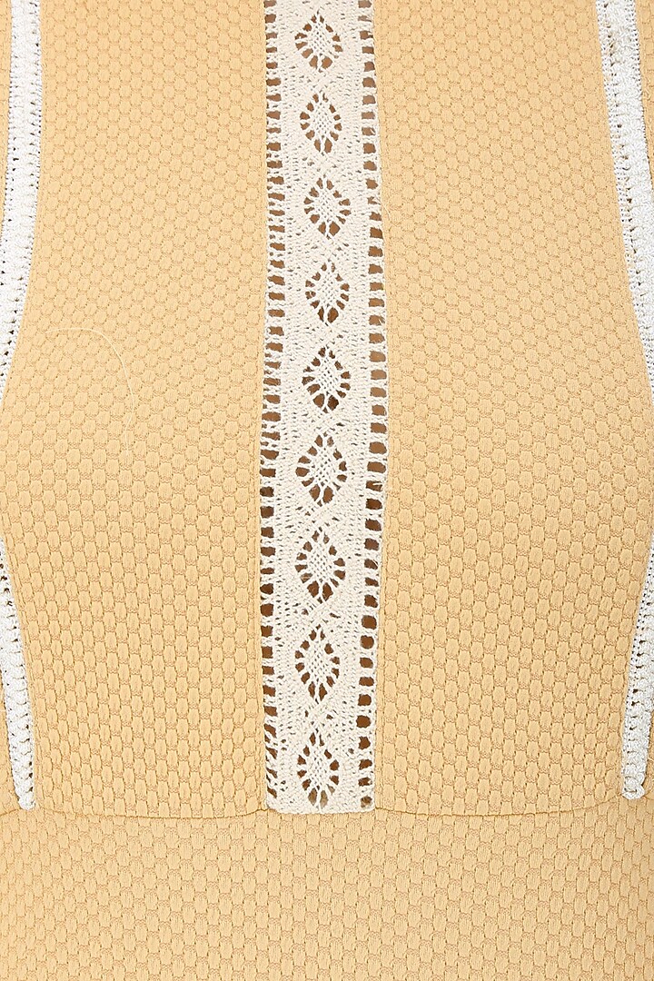 Nude and ivory lace insert shift dress available only at Pernia's Pop Up Shop.