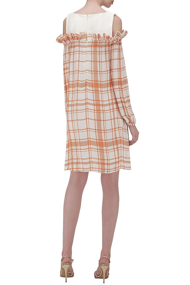 Orange cold shoulder dress available only at Pernia's Pop Up Shop.