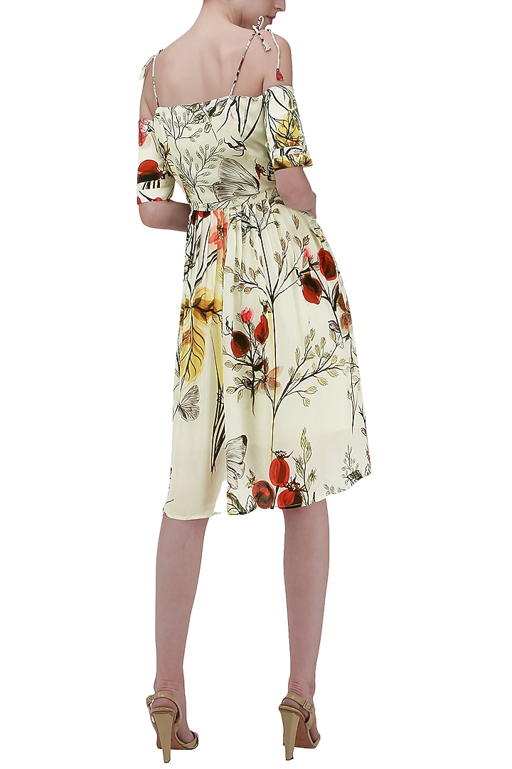 White floral print skater dress available only at Pernia's Pop Up Shop.