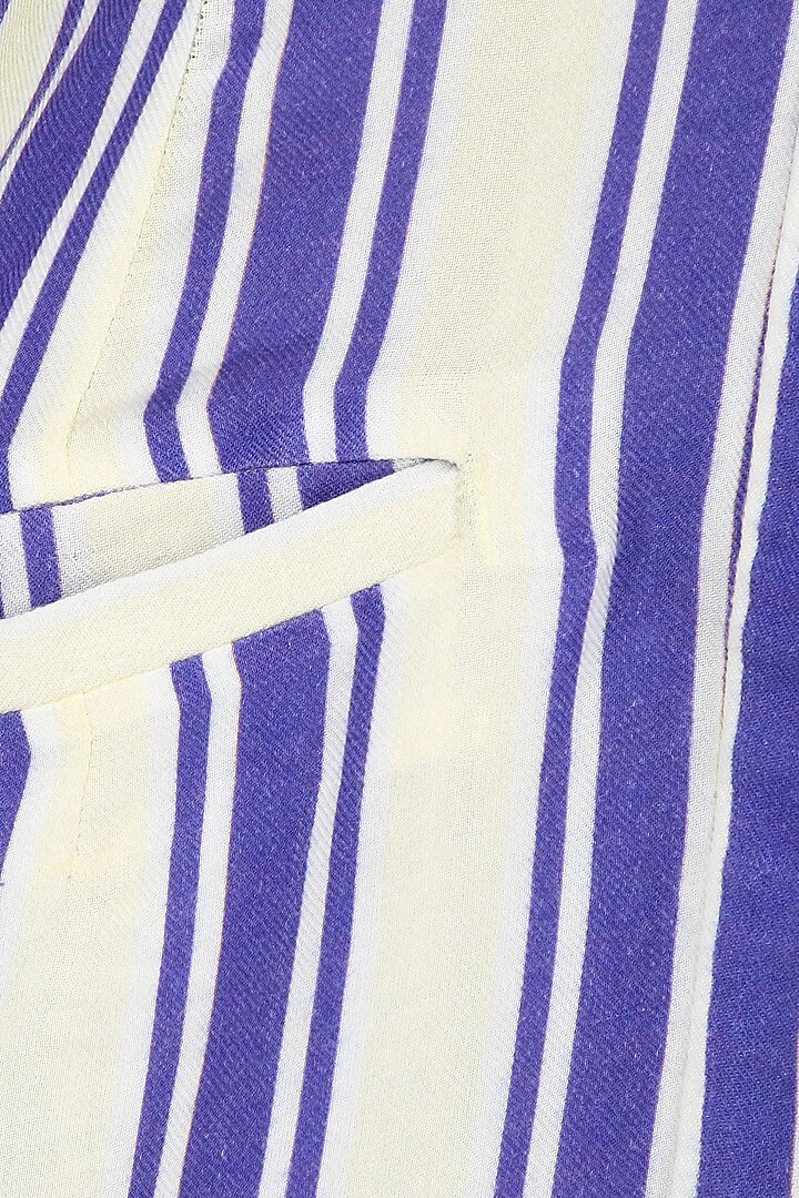 Blue and white striped front open cape dress available only at Pernia's Pop Up Shop.