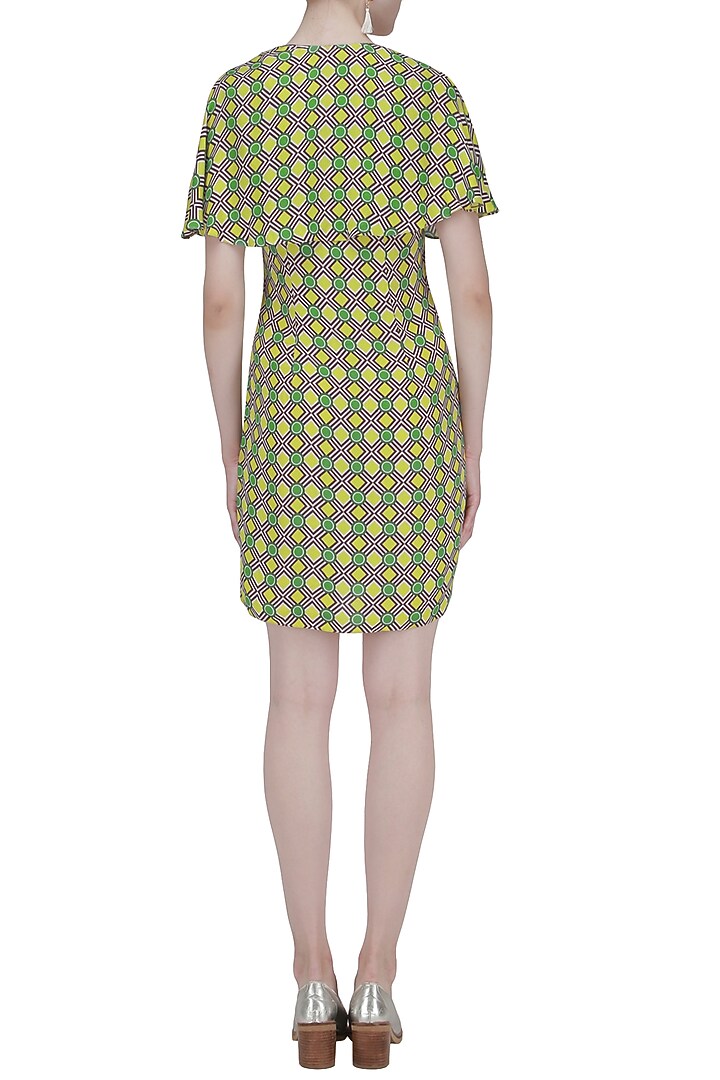 Multi color striped front open cape dress available only at Pernia's Pop Up Shop.