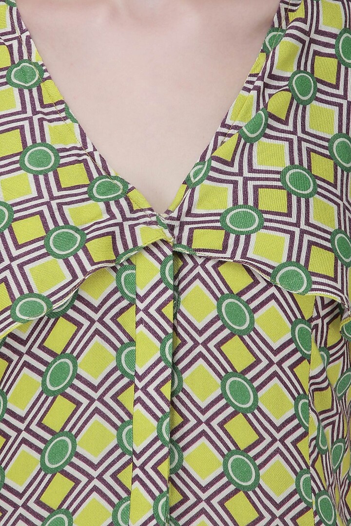 Multi color striped front open cape dress available only at Pernia's Pop Up Shop.