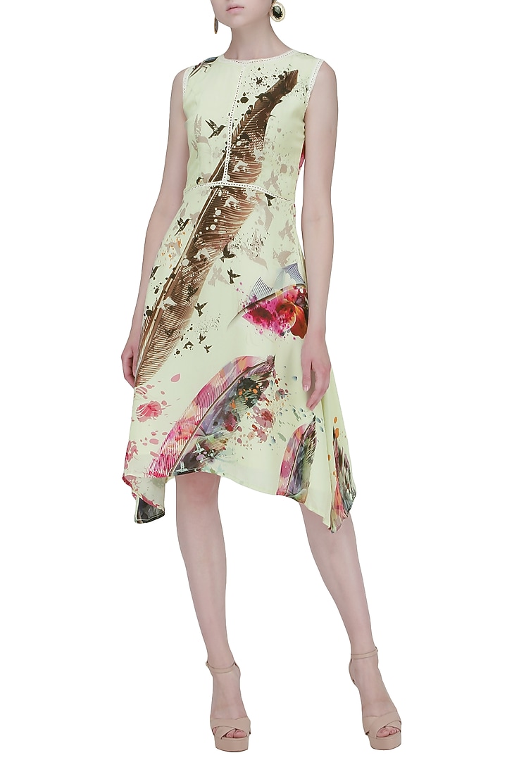 White sleeveless floral print dress available only at Pernia's Pop Up Shop.