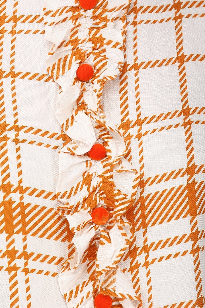 Orange and white striped crop top available only at Pernia's Pop Up Shop.