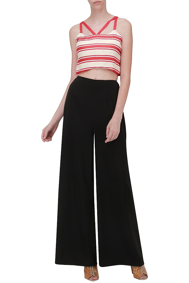 Red and white striped crop top available only at Pernia's Pop Up Shop.