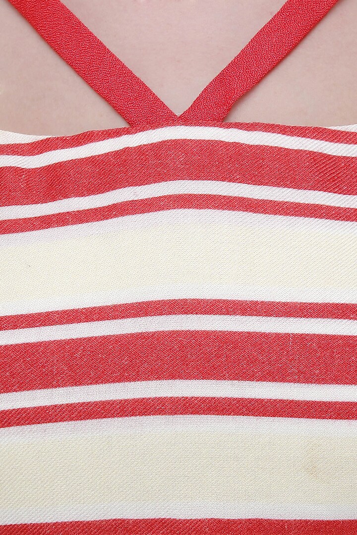 Red and white striped crop top available only at Pernia's Pop Up Shop.