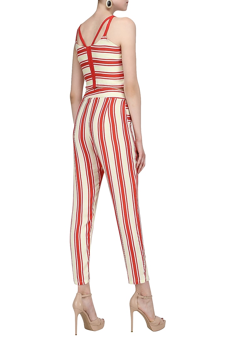 Red and white striped trouser available only at Pernia's Pop Up Shop.