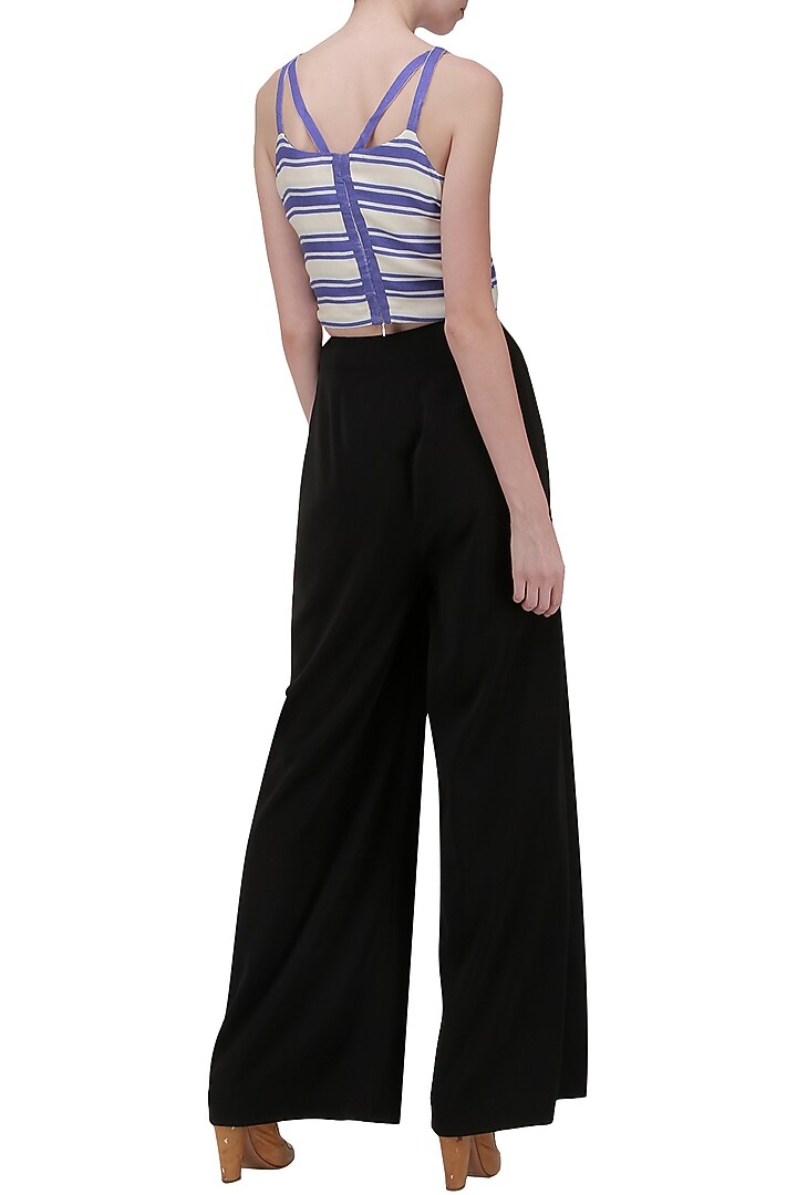 Blue and white striped crop top available only at Pernia's Pop Up Shop.
