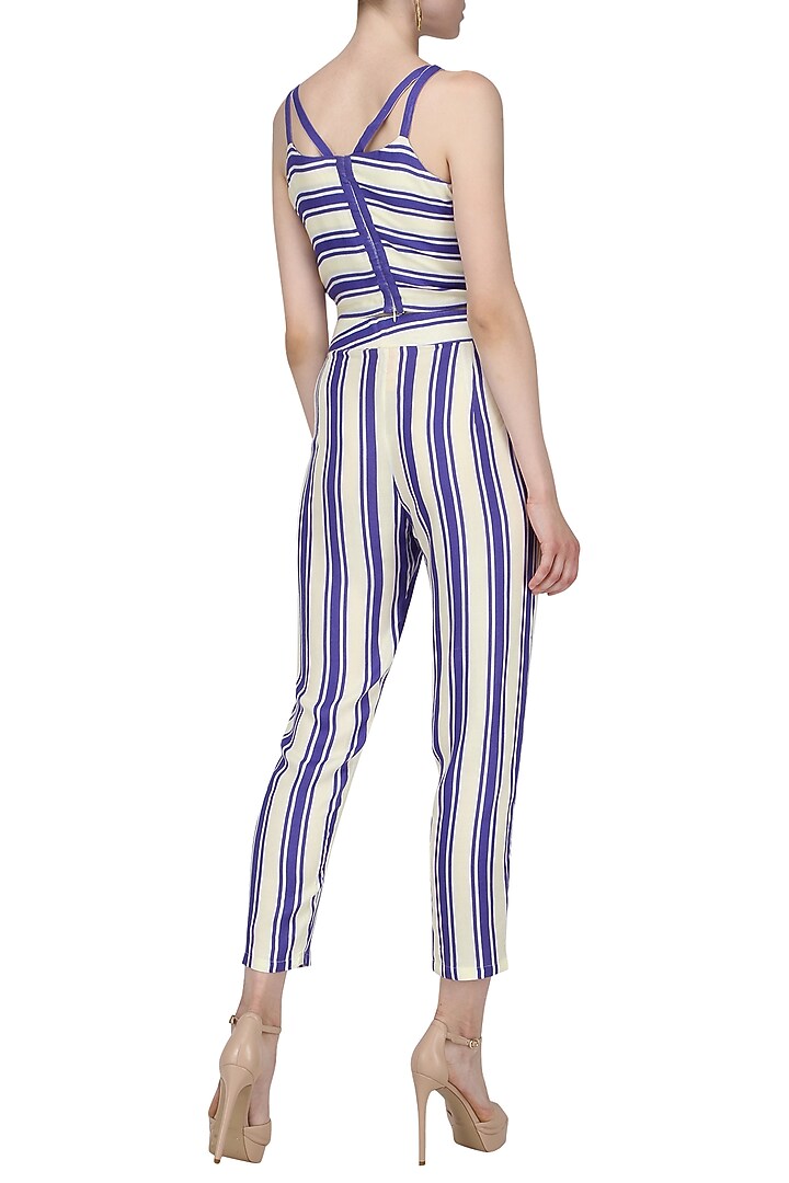 Blue and white striped trouser available only at Pernia's Pop Up Shop.
