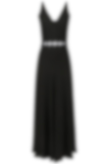 Black cut-out waist maxi dress available only at Pernia's Pop Up Shop.