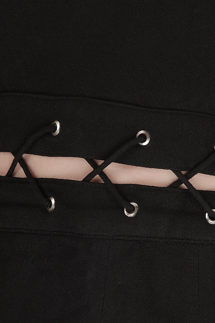 Black cut-out waist maxi dress available only at Pernia's Pop Up Shop.
