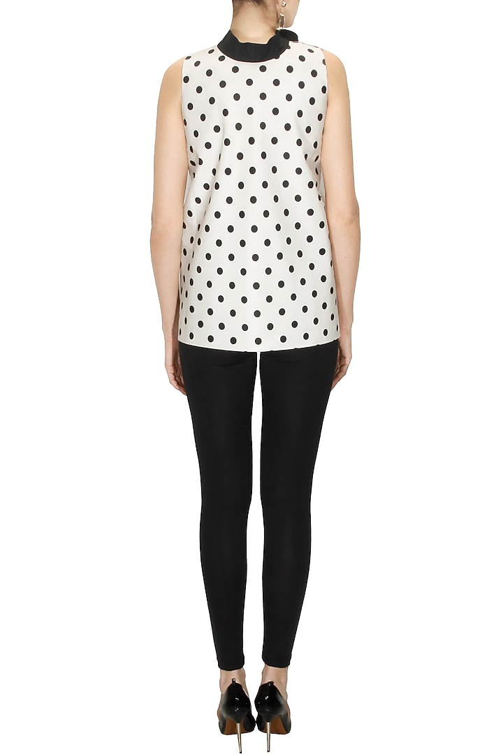 White polka dot printed top available only at Pernia's Pop-Up Shop.