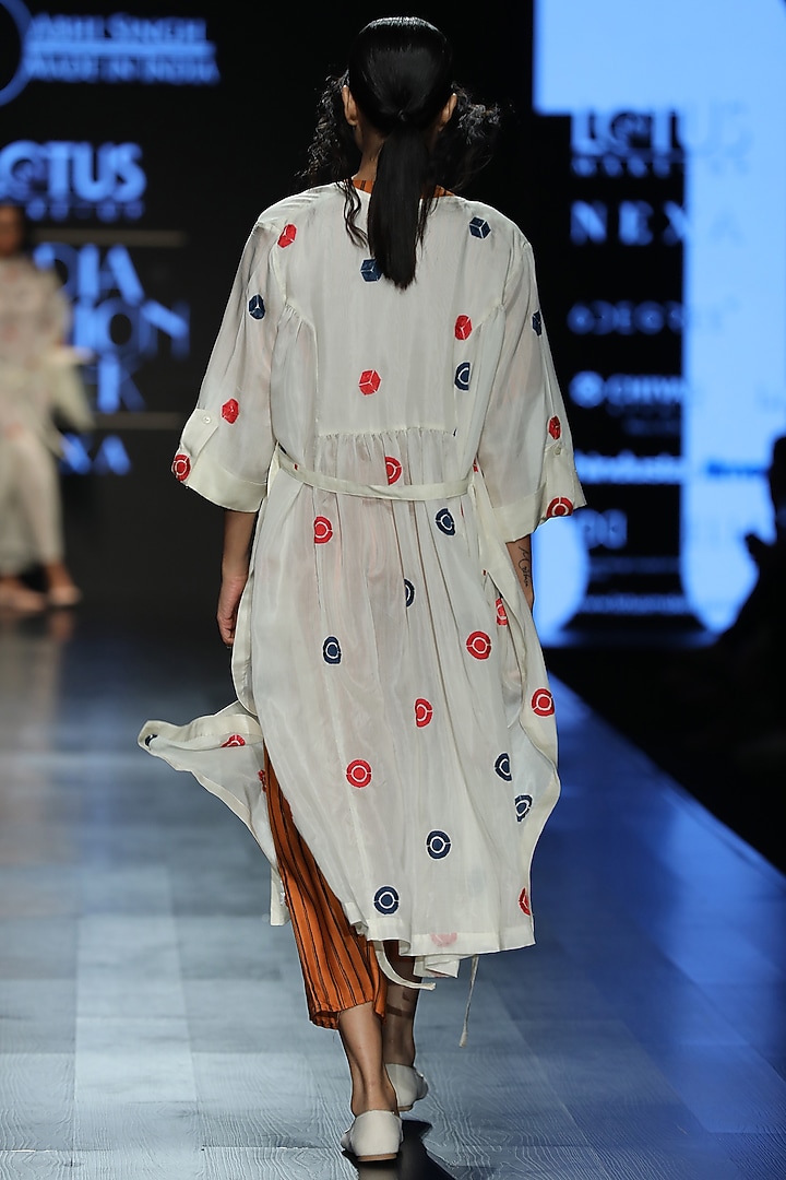 Deep rust printed jumpsuit available only at Pernia's Pop Up Shop.