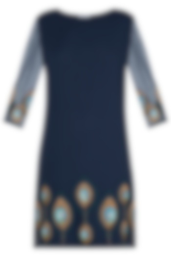 Navy blue embellished dress by Attic Salt