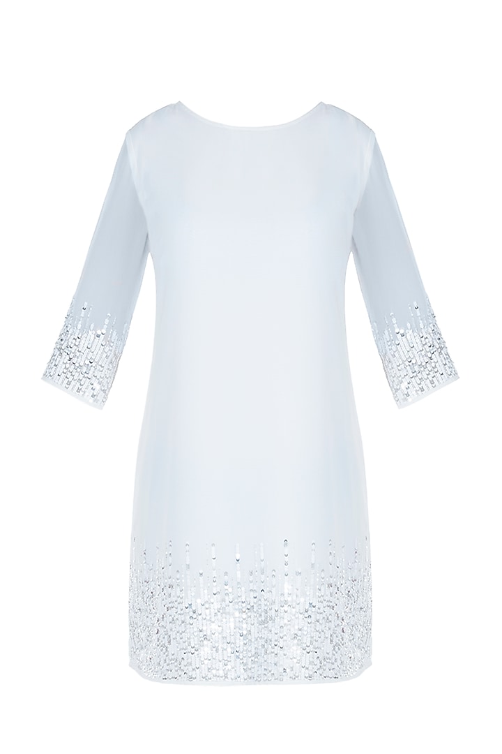 White embroidered dress by Attic Salt