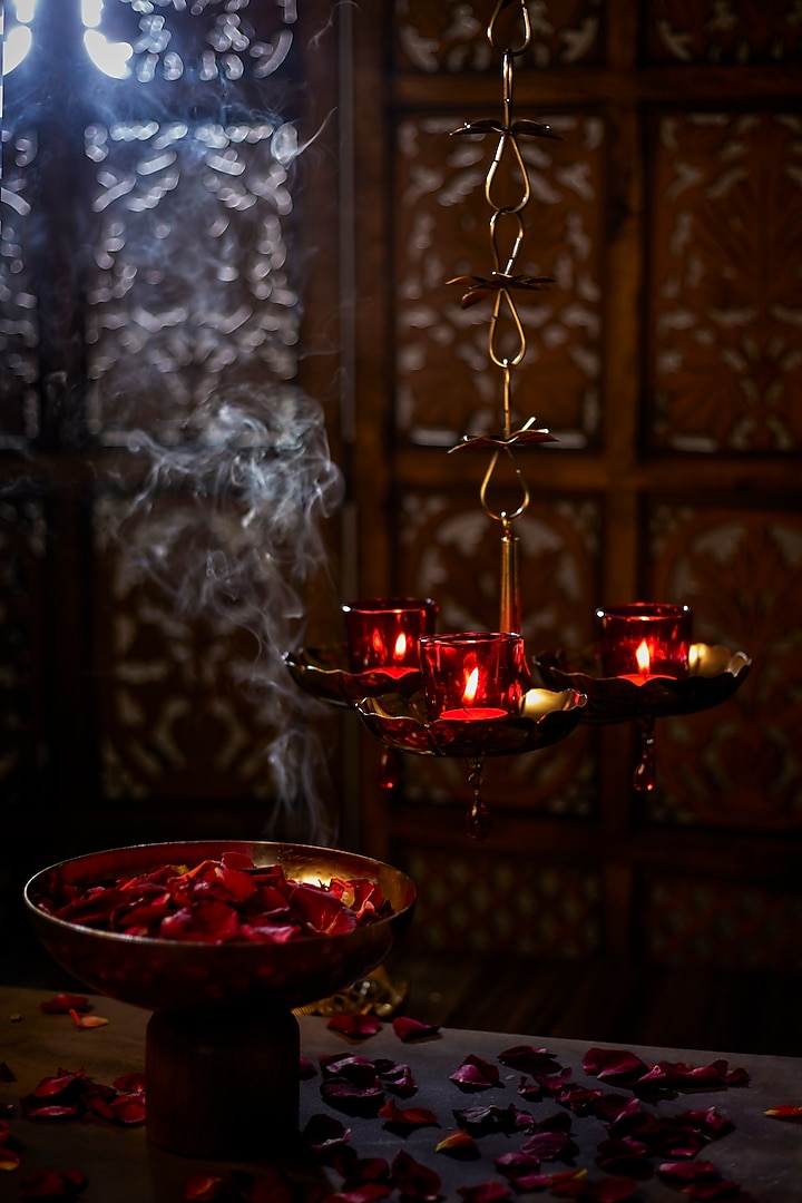 Gold Hanging Candle Holder by Assemblage at Pernia's Pop Up Shop