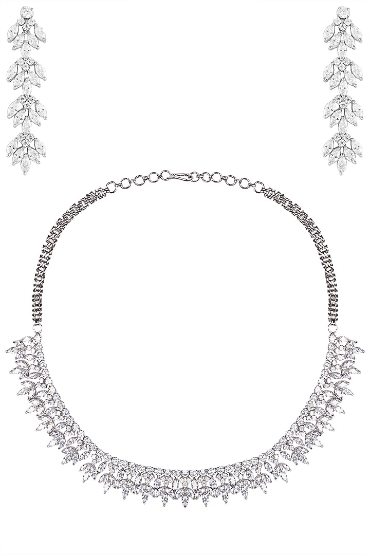 Silver zircon necklace available only at Pernia's Pop Up Shop.