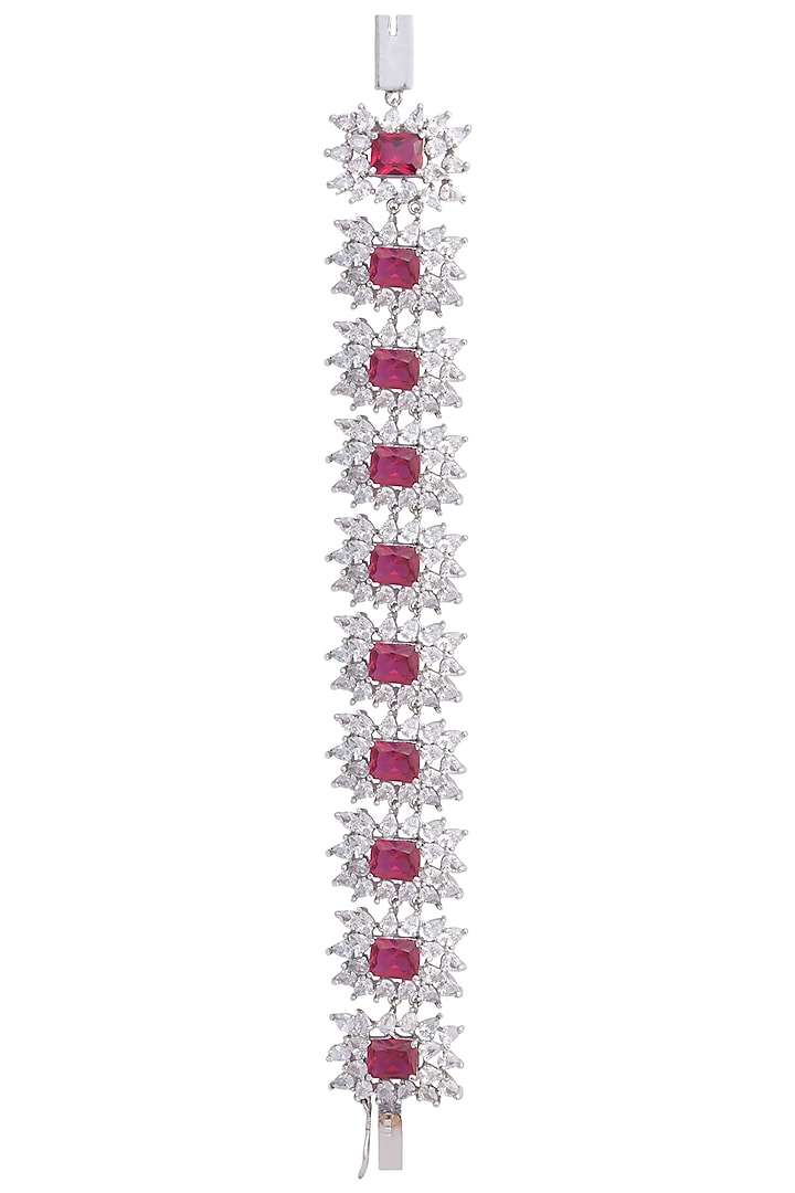 Silver faux ruby and zircon bracelet available only at Pernia's Pop Up Shop.