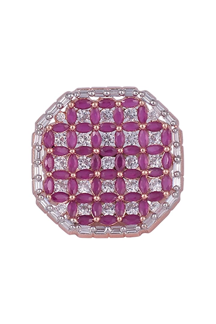 Silver plated faux ruby and diamond ring available only at Pernia's Pop Up Shop.