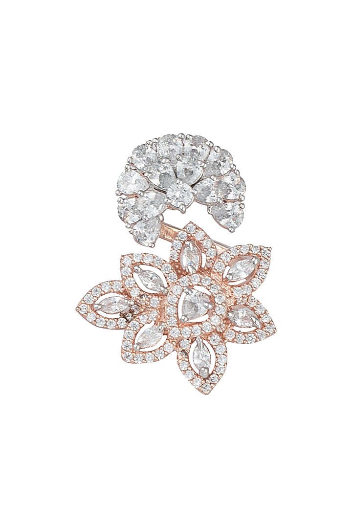 Silver plated faux diamond cluster ring available only at Pernia's Pop Up Shop.