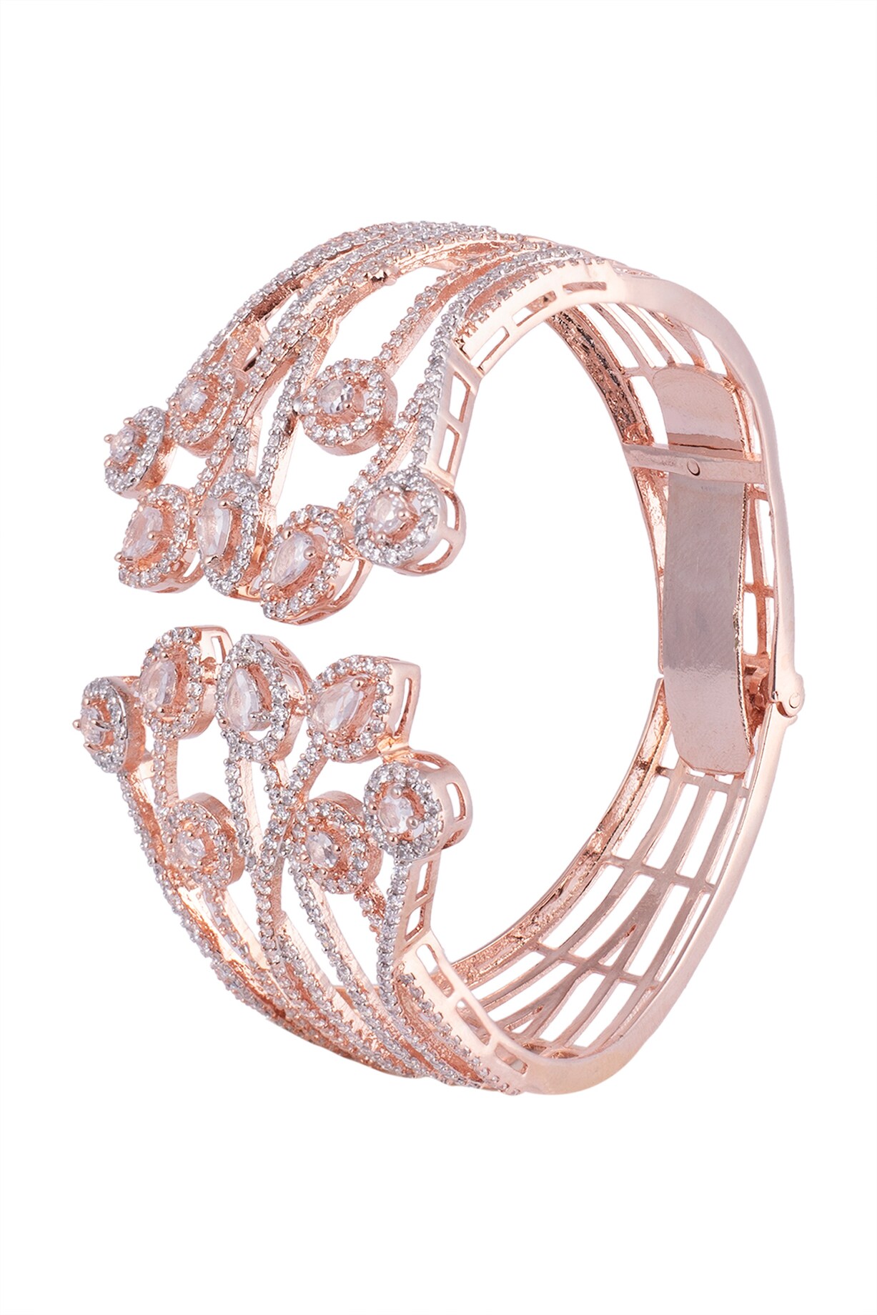 Silver Plated Faux Diamond Bracelet (1 Piece) - CZBRAC198 main image 1