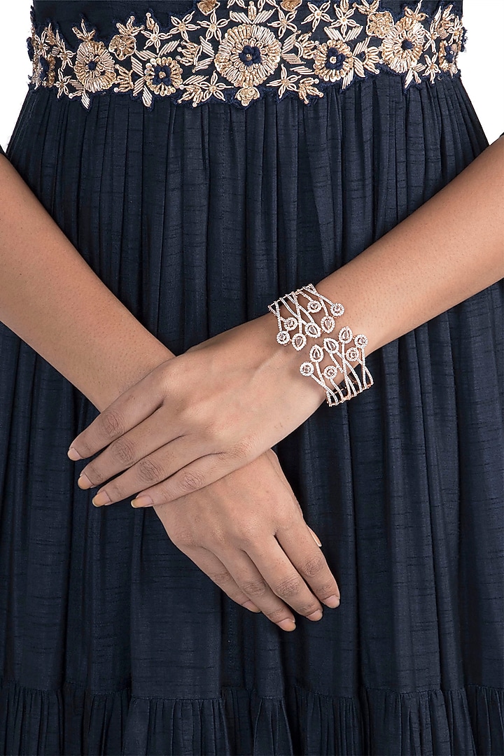 Silver plated faux diamond bracelet available only at Pernia's Pop Up Shop.