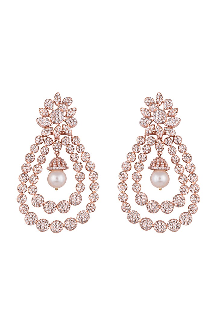 Silver plated faux diamond circle earrings by Aster at Pernia's Pop Up Shop