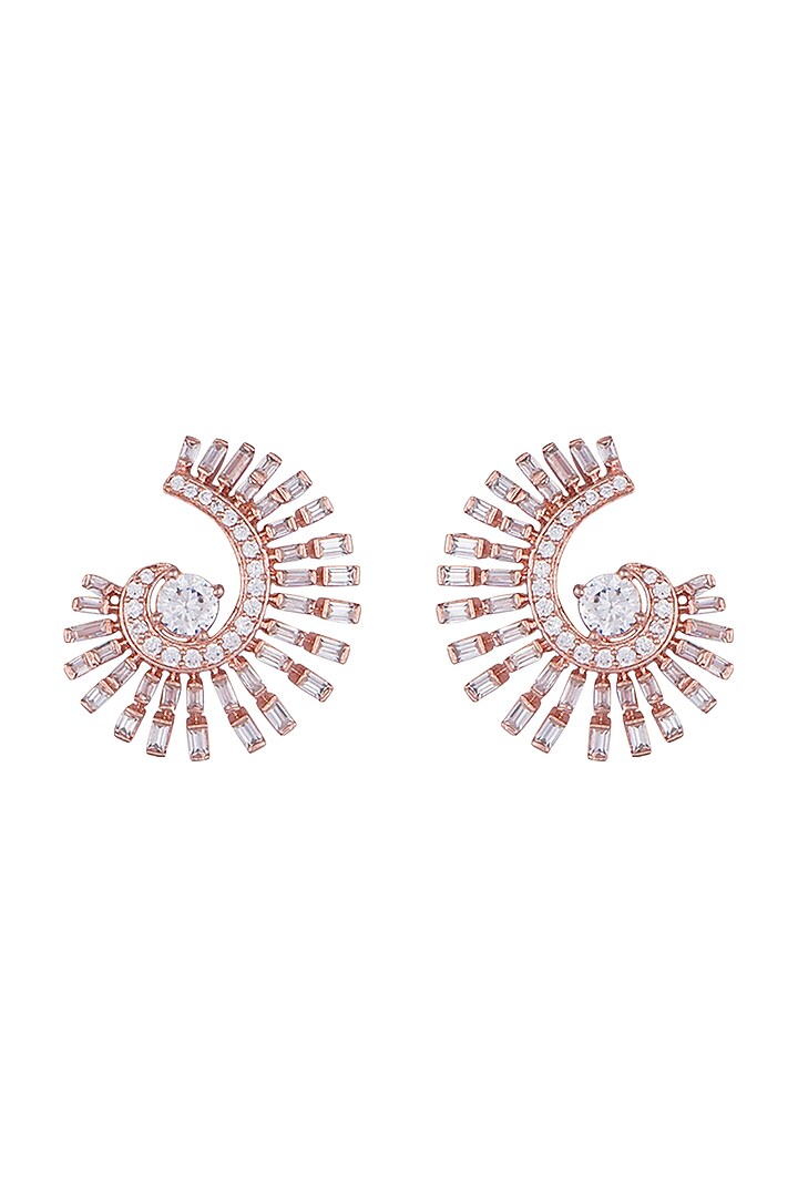 Silver plated faux diamond stud earrings by Aster at Pernia's Pop Up Shop