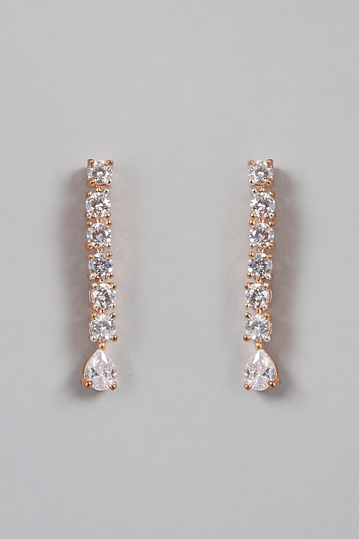 Rose Gold Finish Faux Diamond Necklace Set by Aster at Pernia's Pop Up Shop