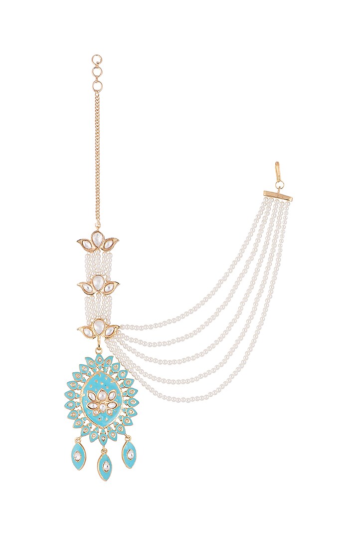 Gold Plated Reversible Faux Pearl Earrings by Aster at Pernia's Pop Up Shop
