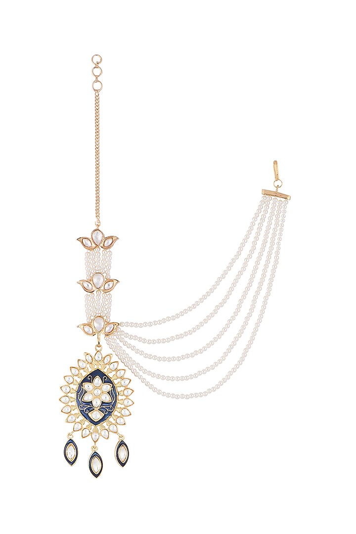Gold Plated Reversible Faux Pearl Earrings by Aster at Pernia's Pop Up Shop